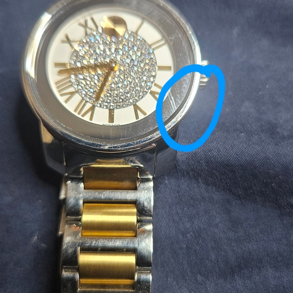 Movado Silver and Gold Women's Watch - Picture 7 of 8